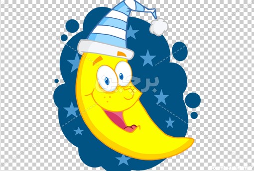 عکس کارتونی و بامزه هلال ماه با کلاه خواب | بُرچین – تصاویر دوربری ...