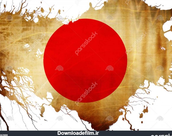 پرچم ژاپن با برخی از اثرات گرانج و خطوط 1042980