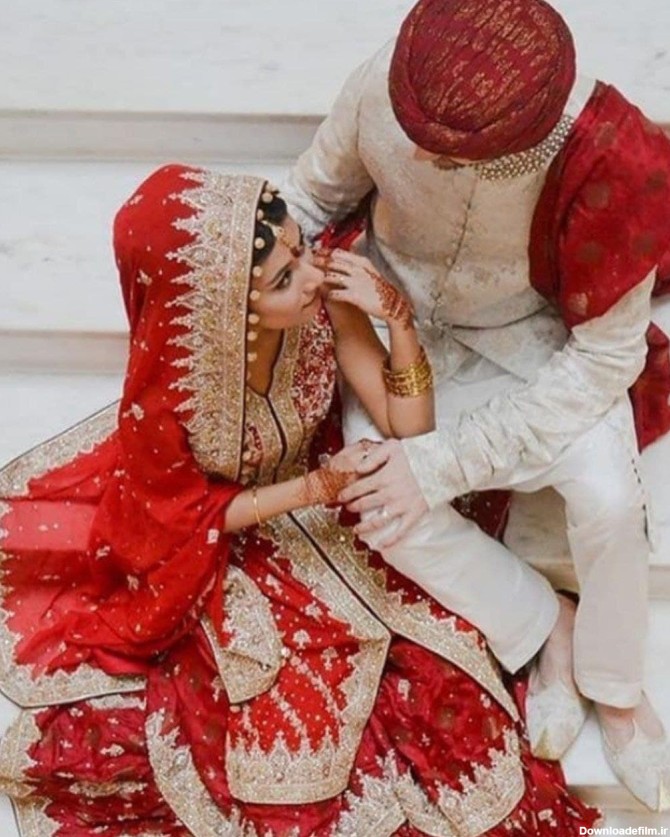 عکس دست عروس داماد هندی