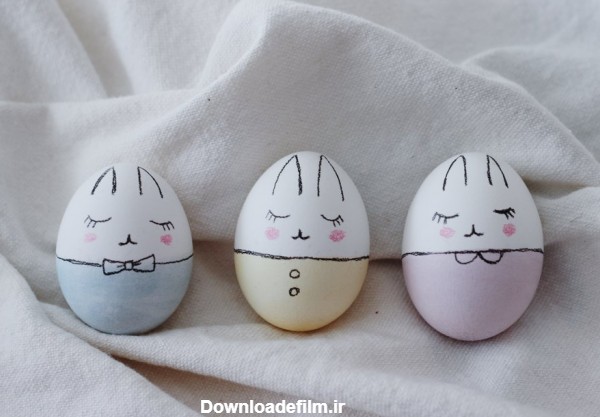 عکس خرگوش روی تخم مرغ