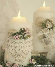 تزیین شمع با وسایل ساده خلاقانه و فانتزی و شیک و رومانتیک+تصاویر