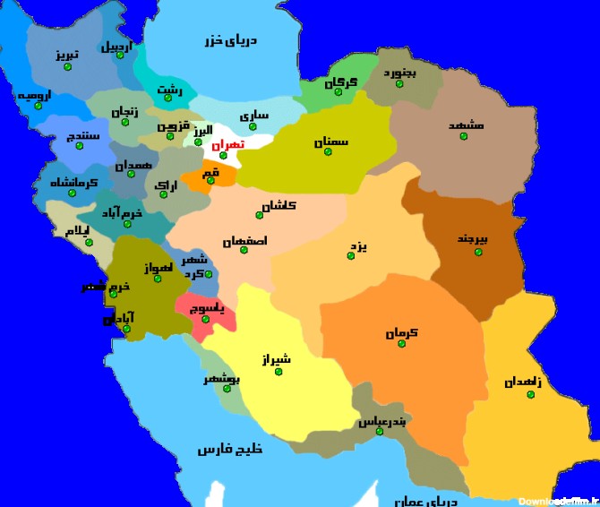 نقشه ایران آنلاین  با کیفیت بینهایت عالی و فرمت Gif