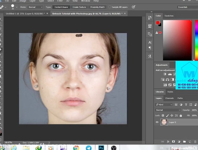 آموزش روتوش و روش ویرایش عکس و صورت در فتوشاپ