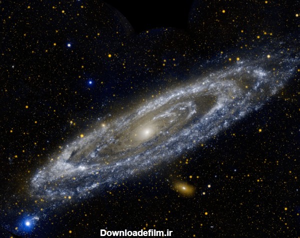 کهکشان آندرومدا در نور فرابنفش — تصویر نجومی – فرادرس - مجله‌