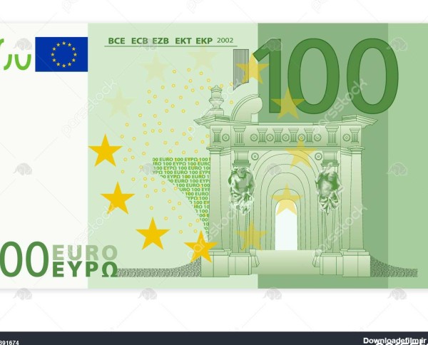 یک صد اسکناس یورو در پس زمینه سفید 1391674