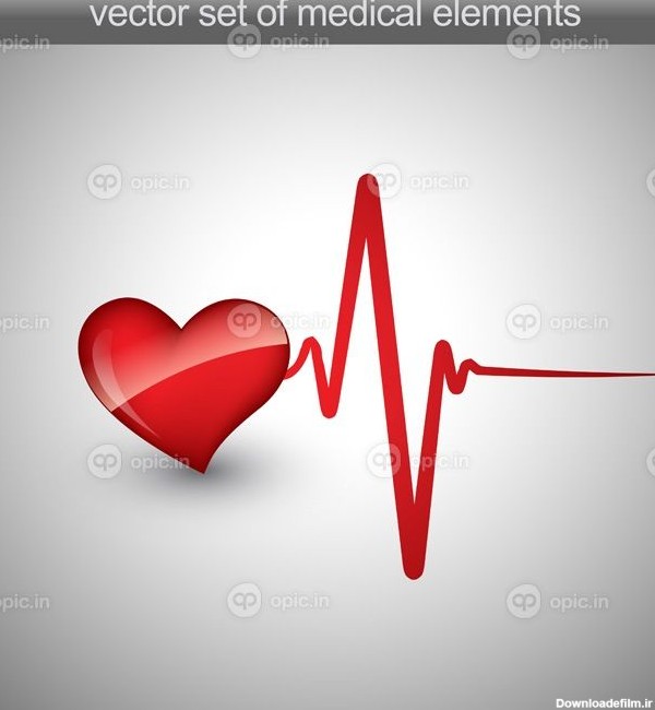 دانلود تصویر برداری وکتور ضربان قلب | اوپیک