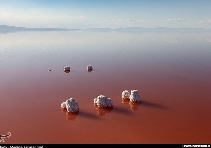 وضعیت قرمز دریاچه ارومیه (عکس)