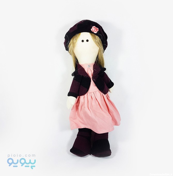 خرید عروسک روسی دختر لباس صورتی با کت مشکی 36 سانتی | فروشگاه ...