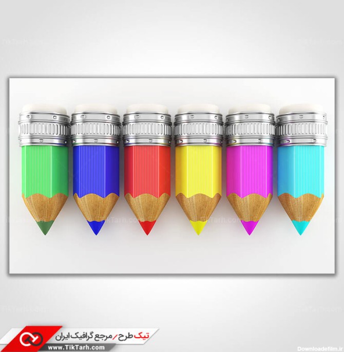 دانلود تصویر با کیفیت مداد رنگی های کوچک | تیک طرح مرجع گرافیک ایران