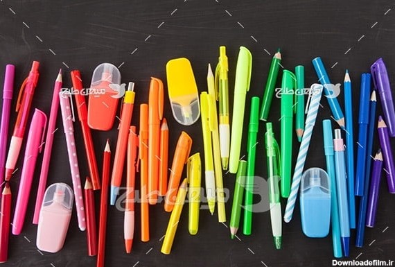 عکس مداد رنگی و خودکار