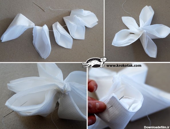 کاردستی ساخت گل با دستمال کاغذی