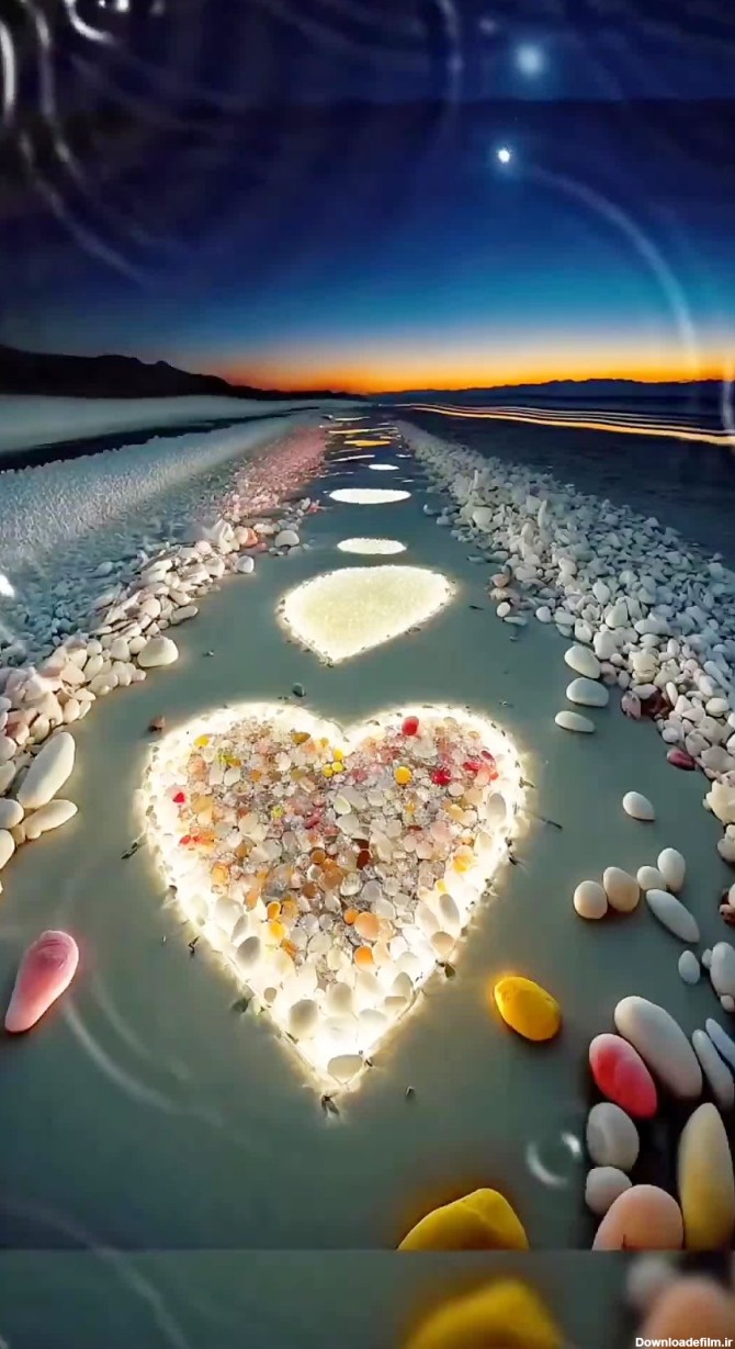 تصاویر فوق العاده زیبا و دیدنی از سنگ های رنگارنگ و درخشان لب ساحل