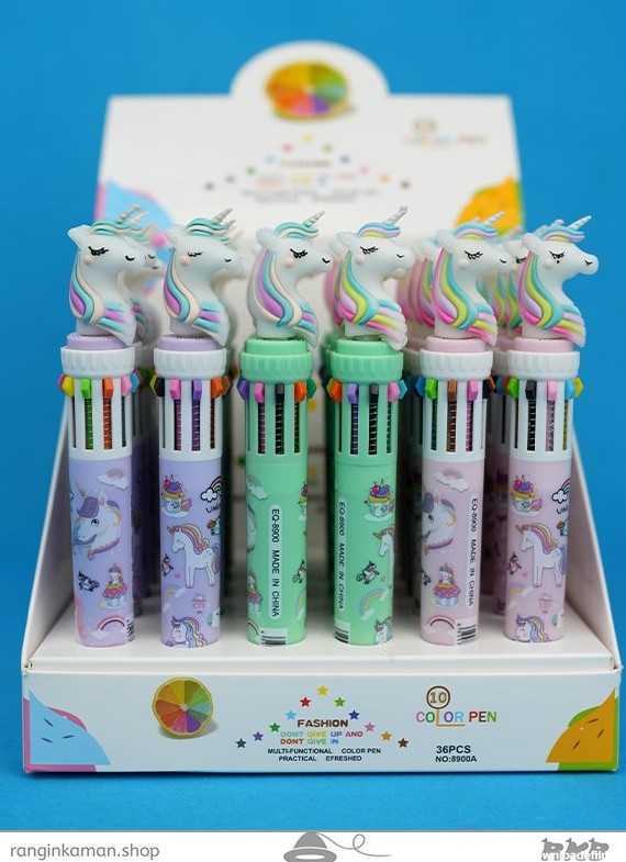 خودکار 10 رنگ یونیکورن Unicorn 10 color pen - فروشگاه رنگین کمان ...