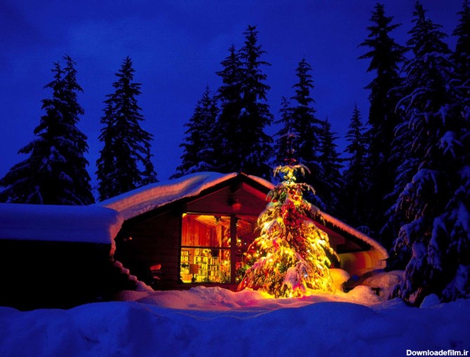 شب زیبا و برفی کریسمس