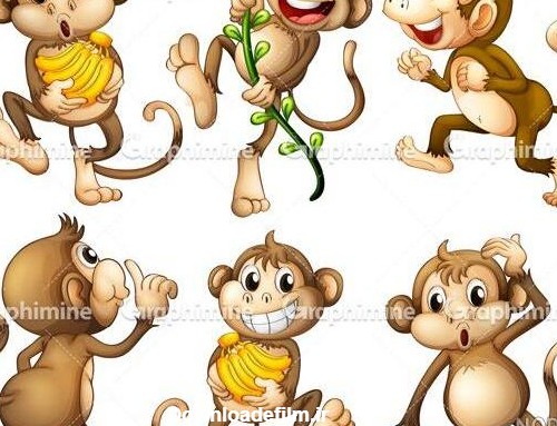 عکس کارتونی میمون