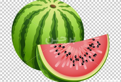 Borchin-ir-Large_Painted_Watermelon_PNG دانلود وکتور بدون زمینه هندوانه شب یلدا۲