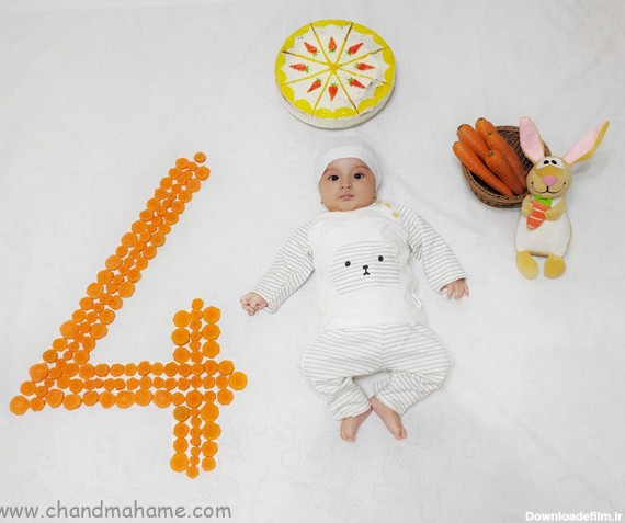 50 ایده جذاب عکس نوزاد با میوه برای عکاسی در خانه - مجله چند ماهمه
