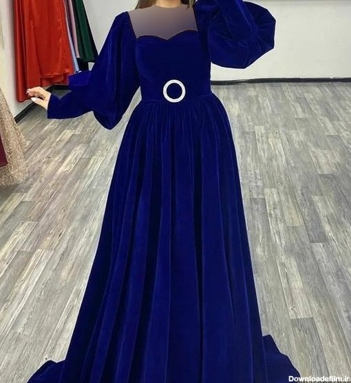 مدل لباس مجلسی حریر بلند در اینستاگرام