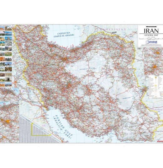 نقشه ایران به زبان انگلیسی