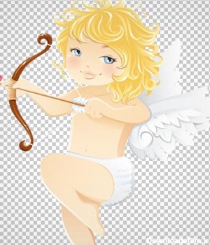 کودک فرشته ایستاده روی ابر ، دانلود بصورت فایل فاقد پس زمینه png