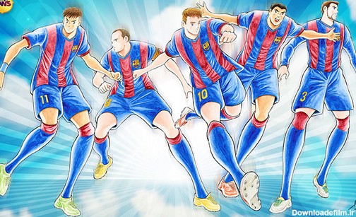 تیم بارسلونا در کارتون فوتبالیست ها | طرفداری