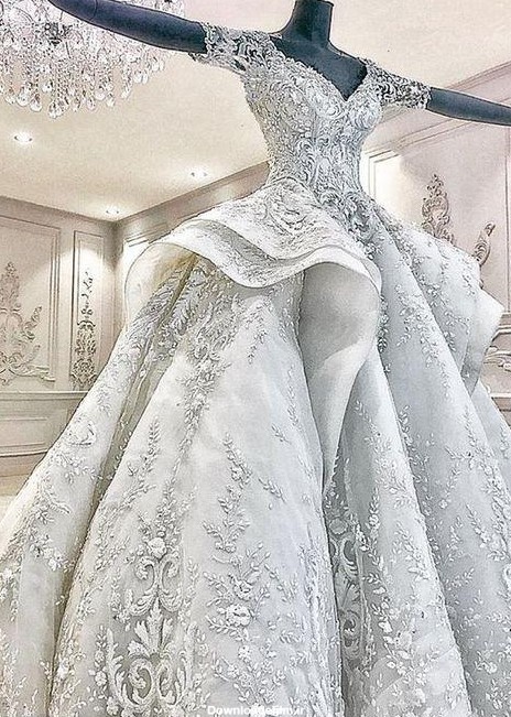 عکس لباس عروس خوشگل با جواهرات بسیار زیبا و شیک با کیفیت بالا
