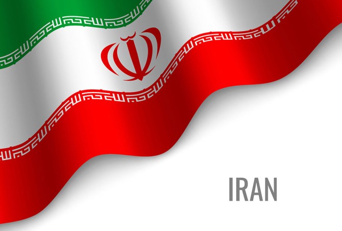 وکتور لایه باز پرچم ایران درحال اهتزاز | رزتم