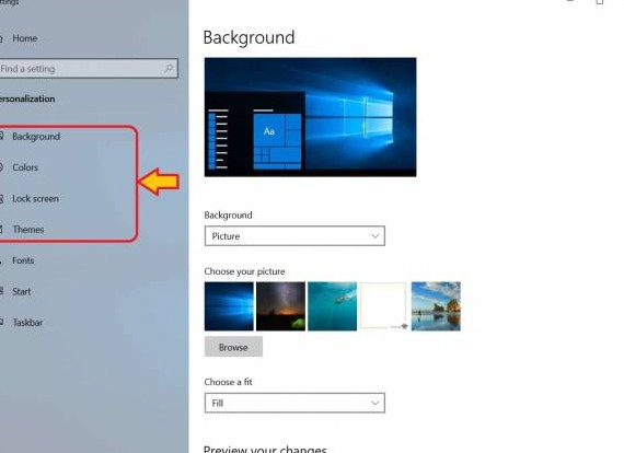 آموزش شخصی سازی و تغییر زمینه دسکتاپ ویندوز 10