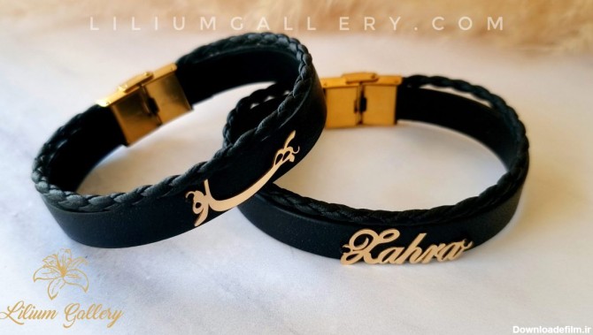سفارش ساخت دستبند چرم و طلا - گالری طلا لیلیوم