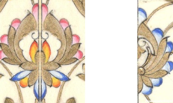 گل شاه عباسی و گل سرخی در نمادگرایی طرح ختایی