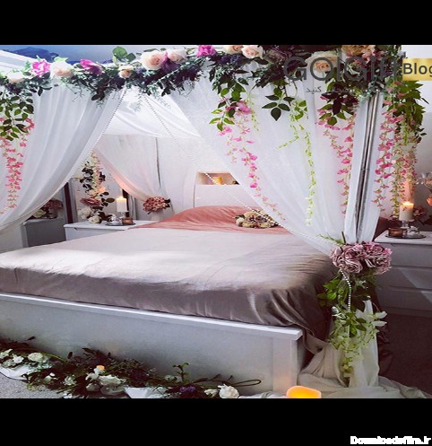 تزیین اتاق عروس با گل | گل گیفت