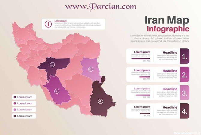 طرح نقشه ایران وکتور
