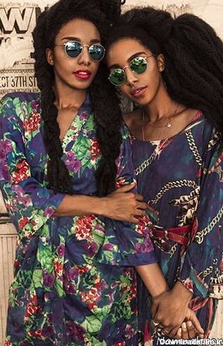 خواهران دوقلو , دختران مدلینگ با پرپشت ترین موی جهان