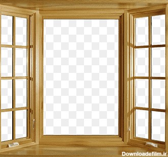 تصویر پنجره چوبی قهوه ای، درب شیشه ای کشویی پنجره دستگیره در چوبی ...