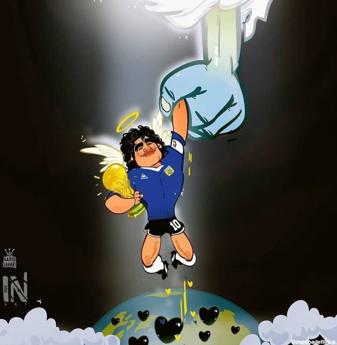 خدا دست مارادونا را گرفت!+ کاریکاتور