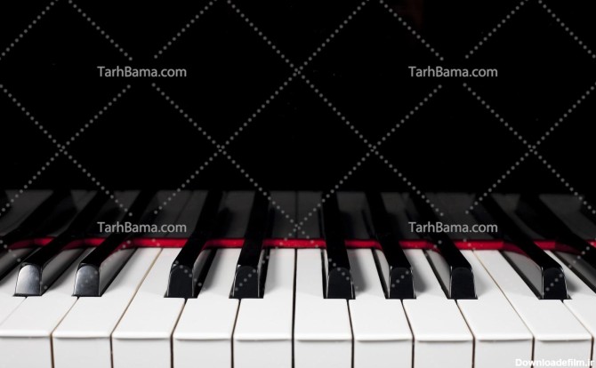 تصویر با کیفیت صفحه کلید سیاه وسفید پیانو