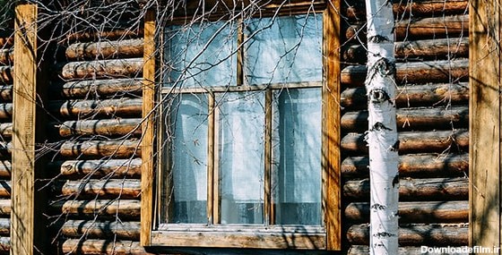 تصویر پنجره چوبی قدیمی و کلبه چوبی | فری پیک ایرانی | پیک فری ...