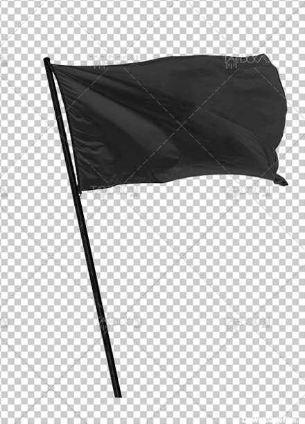 عکس پرچم سیاه PNG دوربری شده با کیفیت بالا مناسب برای تسلیت
