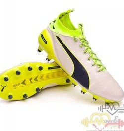 خرید و قیمت کفش فوتبال استوک پوما – سفید زرد Puma Evotouch | ترب