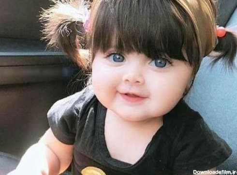 عکس بچه خوشگل چشم رنگی دختر نوزاد