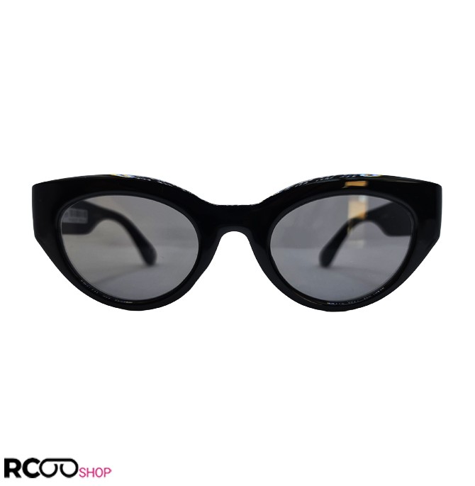 خرید عینک افتابی مشکی رنگ با فریم چشم گربه ای و دسته پهن مدل 324 ...