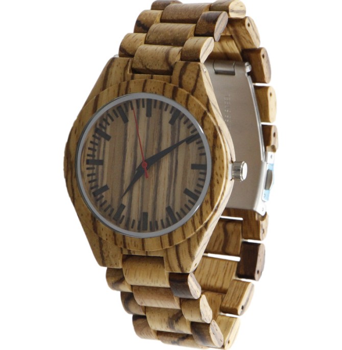 قیمت و خرید ساعت مچی چوبی عقربه ای - کد BMK22