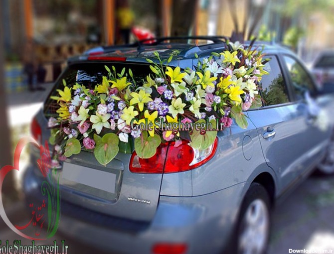 عکس گل با ماشین
