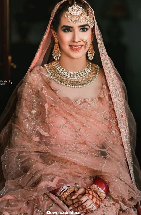 تصویر لباس هندی عروس شیک و زیبا با کیفیت HD