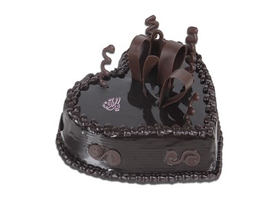 سفارش کیک آنلاین - کیک عاشقانه قلب شکلاتی | کیک آف