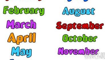 کلمه ماه تولد به انگلیسی