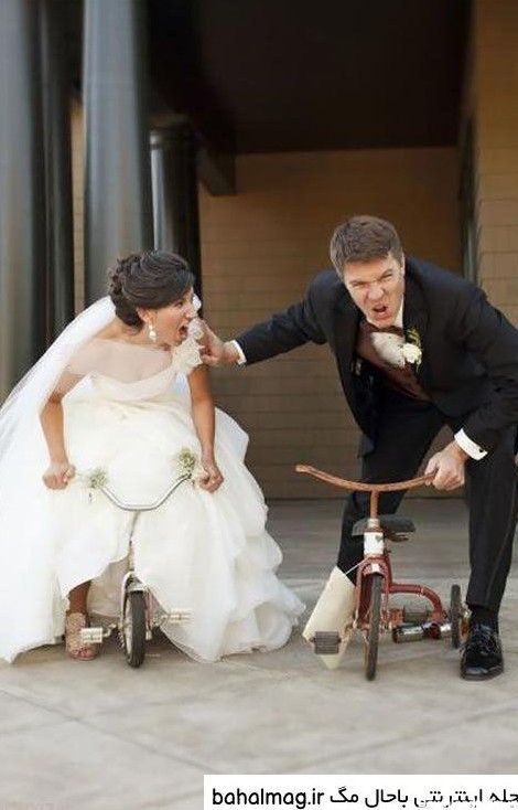 عکس خنده دار عروس و داماد ❤️ [ بهترین تصاویر ]