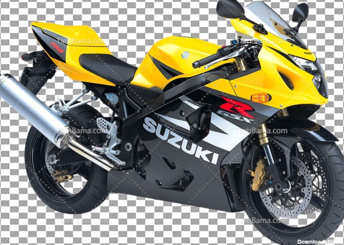 تصویر با کیفیت موتور سیکلت زرد