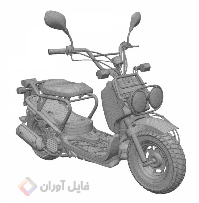 مدل سه بعدی موتور سیکلت برقی هوندا | 3D Model Electric motorcycle ...