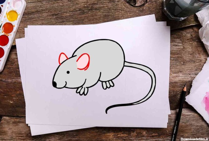 نقاشی موش کودکانه